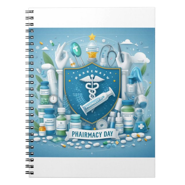 Cuaderno "Día de la Farmacia: honrando los pilares del auto (Frente)