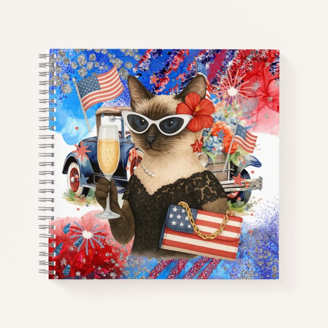 Cuaderno Día de la Independencia 4 de julio para los amante (Anverso)