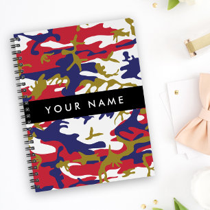 Cuaderno Día de la Independencia Camuflaje Su nombre Person