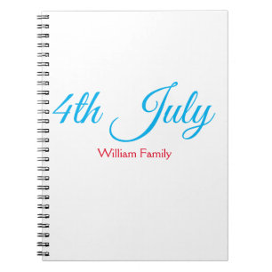 Cuaderno día de la independencia del 4 de julio agregar tex