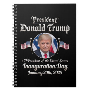 Cuaderno Día de la investidura de Trump 2025 47º presidente