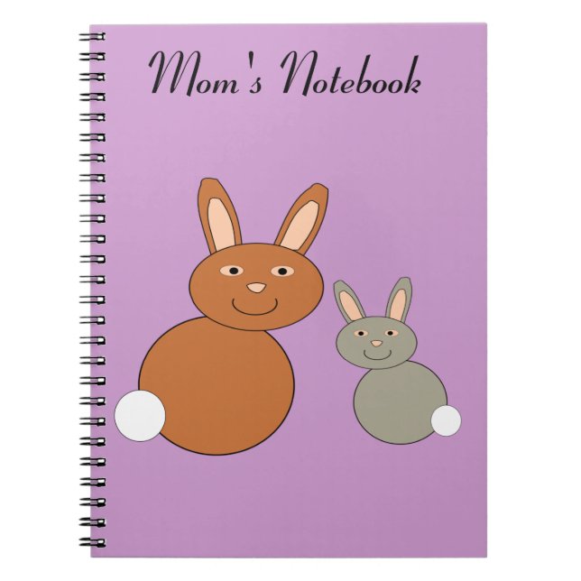 Cuaderno Día de la Madre Bunnies Personalizable Noteb (Frente)