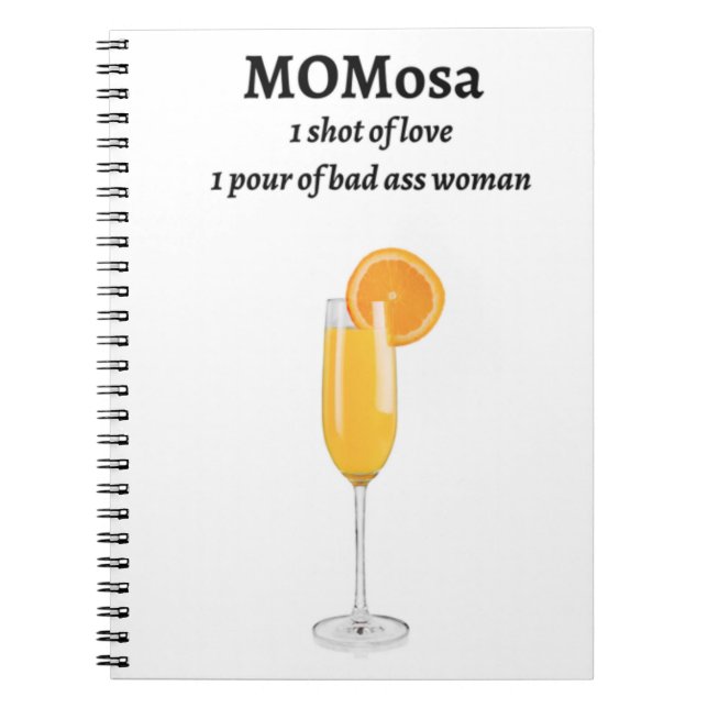 Cuaderno Día de la madre de mamá, bocetos de bebida, regalo (Frente)