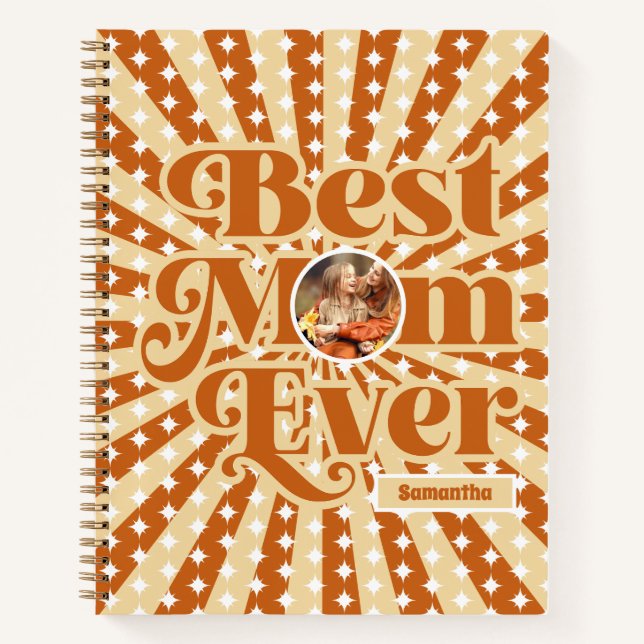 Cuaderno Día de la Madre fotográfico personalizado Boho Bes (Anverso)