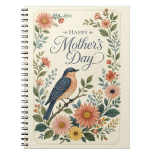 Cuaderno Día de la Madre Jardín de Flores Silvestres Vintag