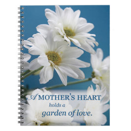 Cuaderno Día de la Madre Jardín del Amor, Daisies, cielo az