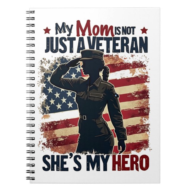Cuaderno Día de la Madre Patriótico Mamá Héroe Veterano (Frente)