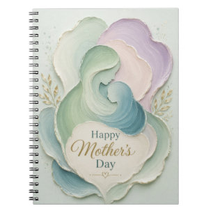 Cuaderno Día de la Madre Silueta Madre Hijo Abrazo