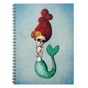 Cuaderno Día de la Muerta Hermosa Sirena