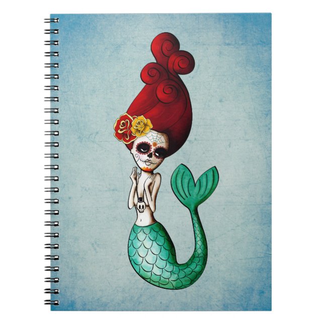 Cuaderno Día de la Muerta Hermosa Sirena (Frente)