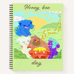 Cuaderno Día de las abejas con los gatos familiares