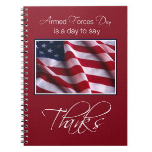 Cuaderno Día de las Fuerzas Armadas Gracias Bandera Patriót