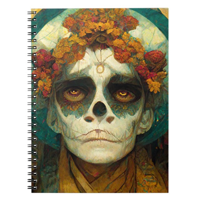 Cuaderno Día De Los Muertos 2 Cráneo De Fantasía (Frente)