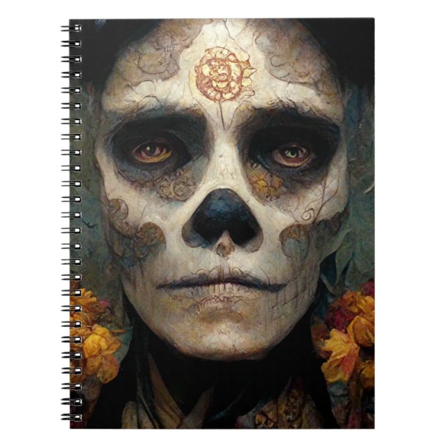 Cuaderno Día De Los Muertos 3 Cráneo De Fantasía (Frente)