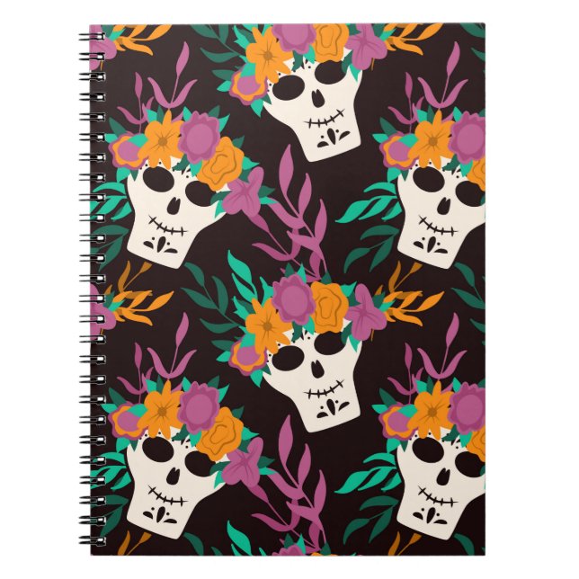 Cuaderno Dia de Los Muertos, Halloween tradicional Mexicano (Frente)