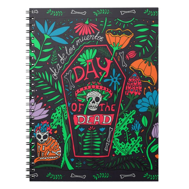 Cuaderno Dia de los Muertos: Juego de tarjetas festivas (Frente)