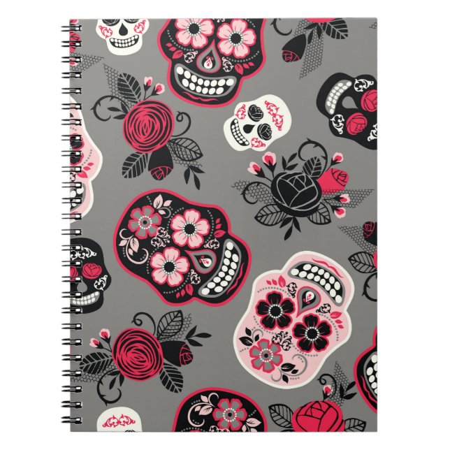 Cuaderno Dia de los Muertos: Patrón de cosecha (Frente)