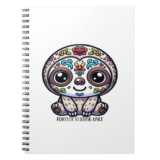 Cuaderno Dia De Los Muertos Sloth Active T-Shirt (Frente)