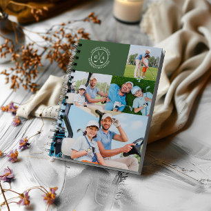 Cuaderno Día de los Padres Monograma Multifoto Golf persona