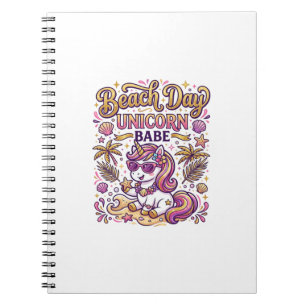 Cuaderno Día de playa de unicornio Bebé unicornio con estil