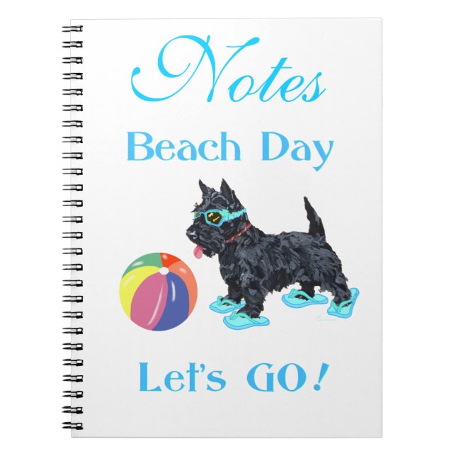 Cuaderno Día de Playa Perro Scottie (Frente)