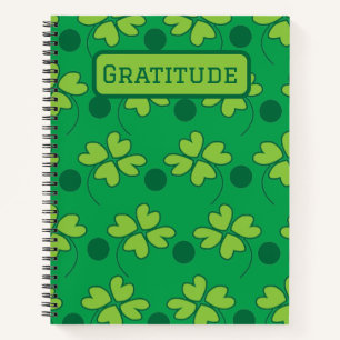 Cuaderno Día de San Patricio de Trébol de Cuatro Hojas Pers