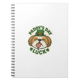 Cuaderno Día de San Patricio del Shih Tzu afortunado