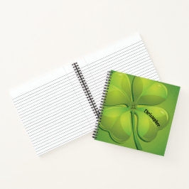 Cuaderno Día de San Patricio Irlandés Verde Trébol Personal