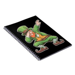Cuaderno Día de San Patricio Leprechaun Verde Dab Dabbing