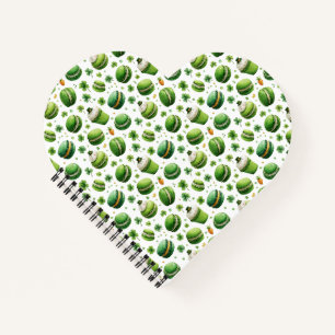Cuaderno Día de San Patricio Macarón de Acuarela y Trébol d