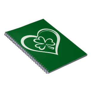 Cuaderno Día de San Patricio Trébol Divertido Corazón Irlan