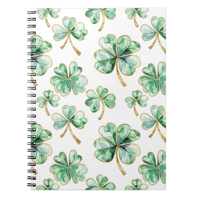 Cuaderno Día de San Patricio Trébol Verde (Frente)