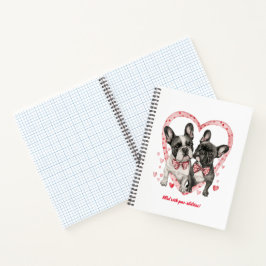 Cuaderno Día de San Valentín de Bulldog francés Woof-tastic
