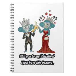 Cuaderno Día de San Valentín de Pareja de Monos Divertidos