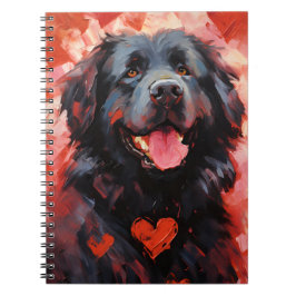 Cuaderno Día de San Valentín de perros de Terranova