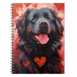 Cuaderno Día de San Valentín de perros de Terranova