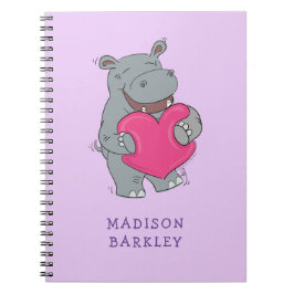 Cuaderno Día de San Valentín lindo de Hippo Kid