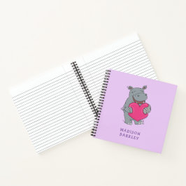 Cuaderno Día de San Valentín lindo del Hippo Kid