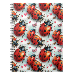Cuaderno Día de San Valentín Patrón de Amor de Mariquita