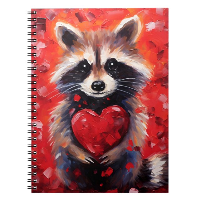 Cuaderno Día de San Valentín Racoon (Frente)