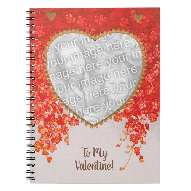Cuaderno Día de San Valentín victoriano de época Mi corazón (Frente)