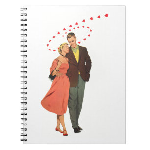 Cuaderno Día de San Valentín Vintage, Corazones Flotantes R