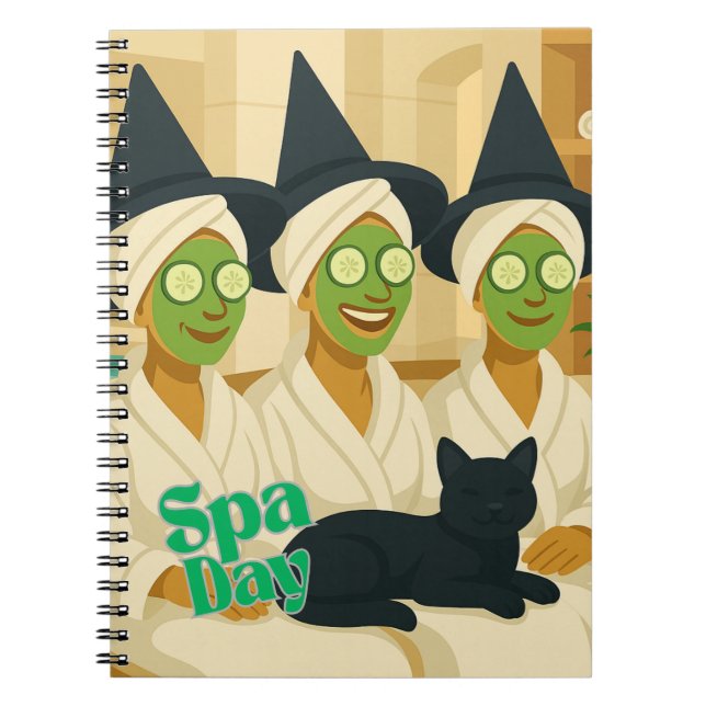 Cuaderno Día de Spa de Brujas Humor Divertido  (Frente)