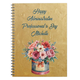 Cuaderno Día del Administrativo Elegante de Oro