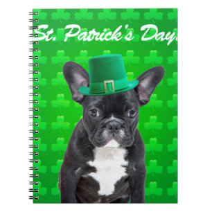 Cuaderno Día del Bulldog francés San Patricio