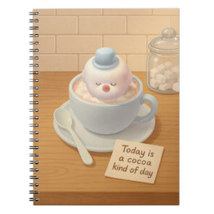 Cuaderno Día del Cacao Caliente: Arte de Bichon Marshmallow