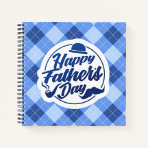 Día del padre feliz azul simple | Portátil