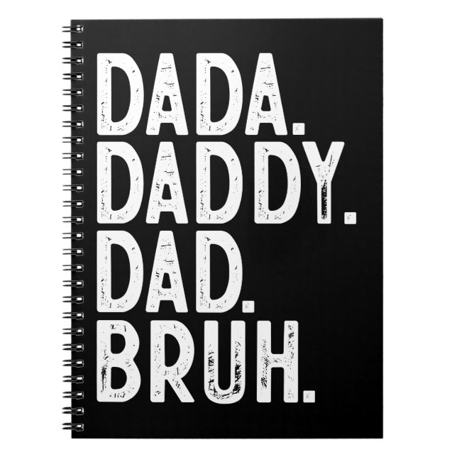 Cuaderno DÍA DEL PADRE negrita blanco DADA PAPÁ PAPÁ HERMAN (Frente)