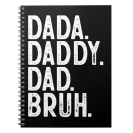 CUADERNO DÍA DEL PADRE NEGRO BLANCO DADA PAPÁ PAPITO HERMAN