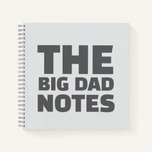 Cuaderno Día del Padre Simple Divertido Gris